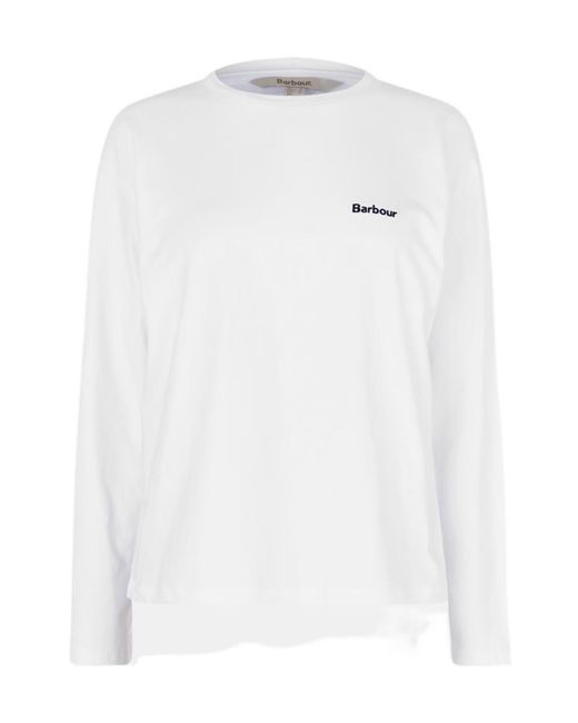 Barbour White Lavensdale Long-Sleeved T-Shirt