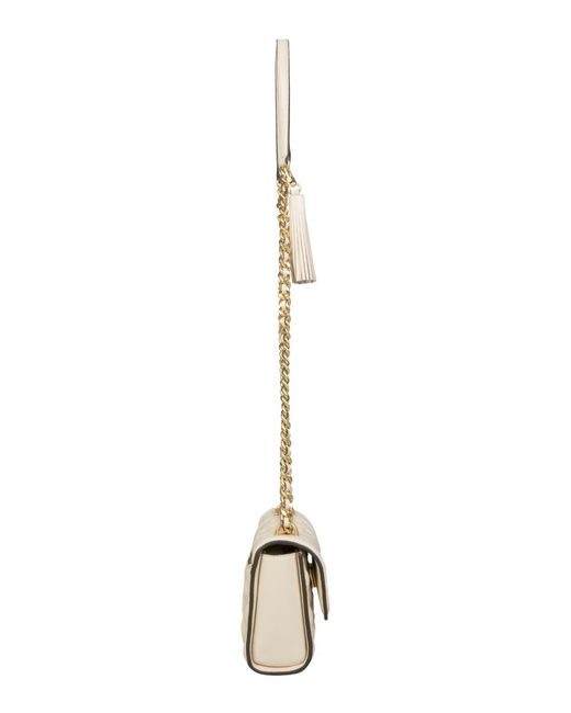 Tory Burch White Fleming Convertible Small Shoulder Bag