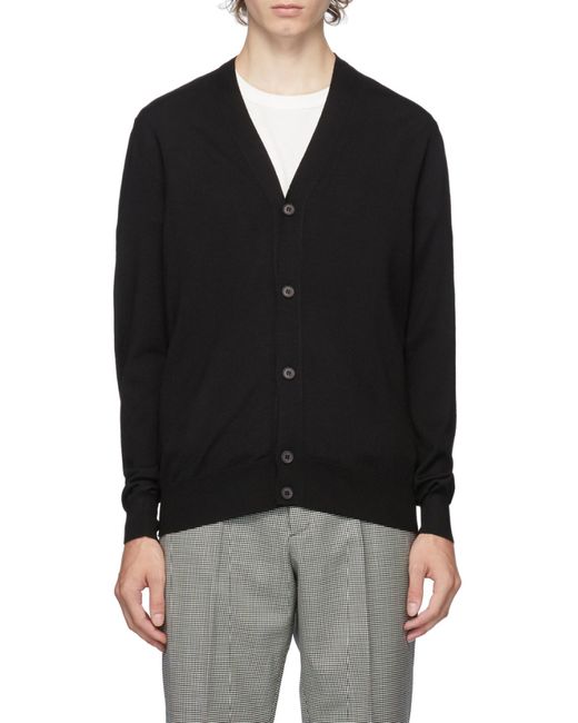 McQueen Black Button Cardigan for men