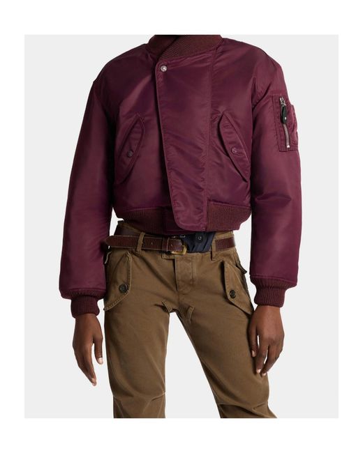 DSquared² Red Aviator Wash 80's Kiodo Bomber