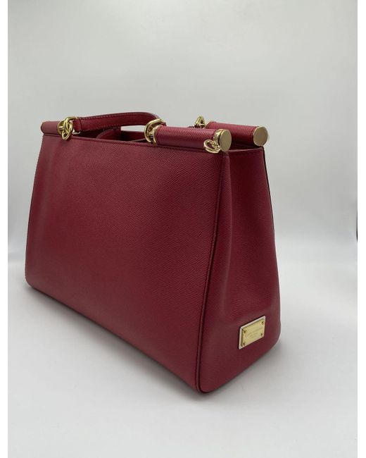 Dolce & Gabbana Red Double Handle Shoulder Bag