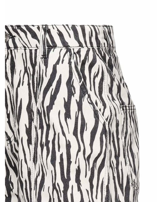 ROTATE BIRGER CHRISTENSEN White Printed Twill Cargo Pants