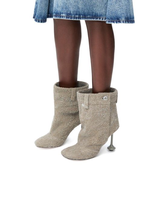 Loewe White Toy Ankle Bootie