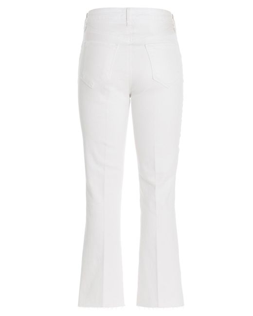L'Agence White Selma Stretch High Rise Bootcut Jeans