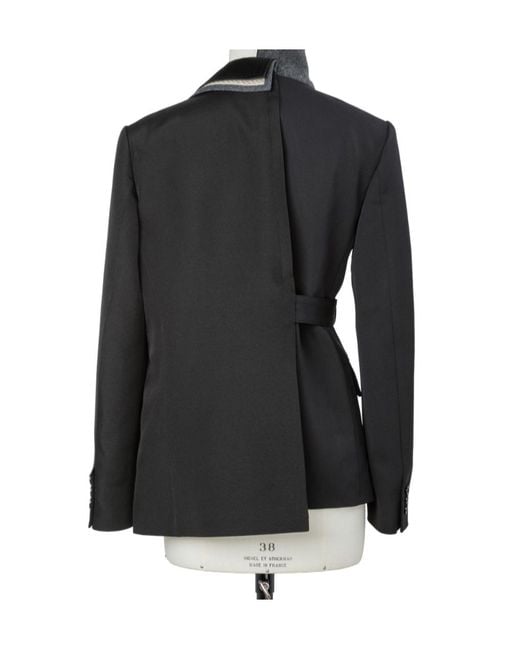 Sacai Black Long-Sleeve Blazer