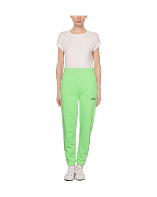 Ganni Green Solidcolor Sweatpants