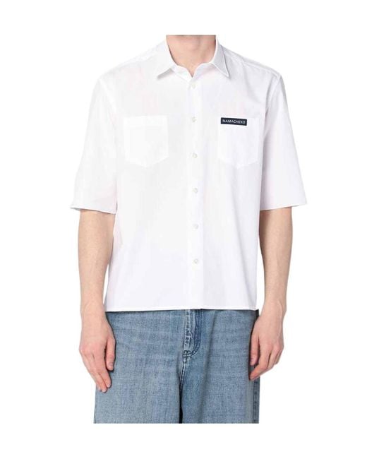 NAMACHEKO White Logo Patch Shirt for men