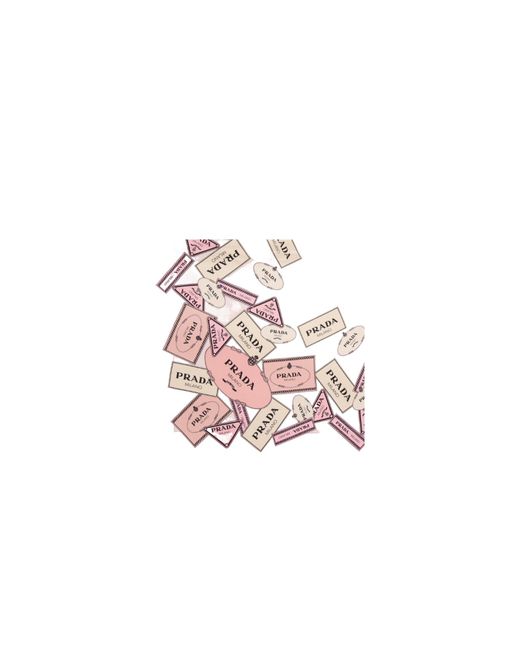 Prada Pink Logo-Print Silk Scarf