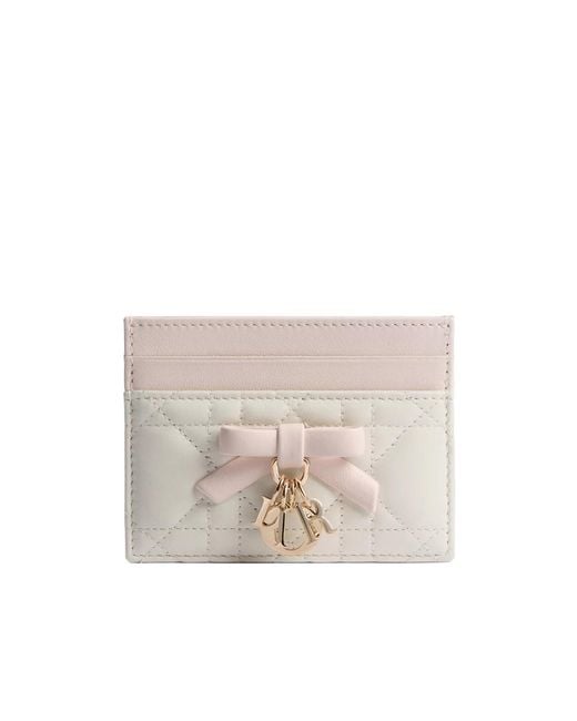 Dior White Qixi Lady Freesia Card Holder