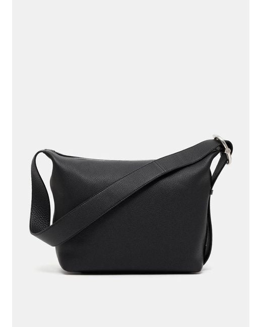 Loewe Black Loop Leather Hobo Bag for men