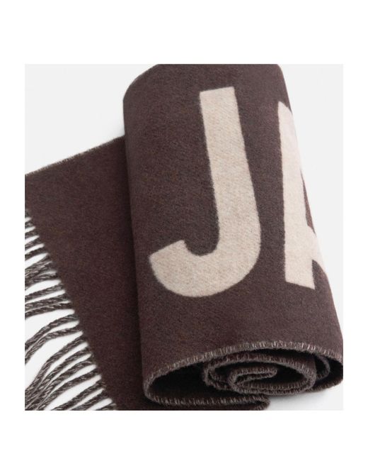 Jacquemus Brown Fringed Scarf