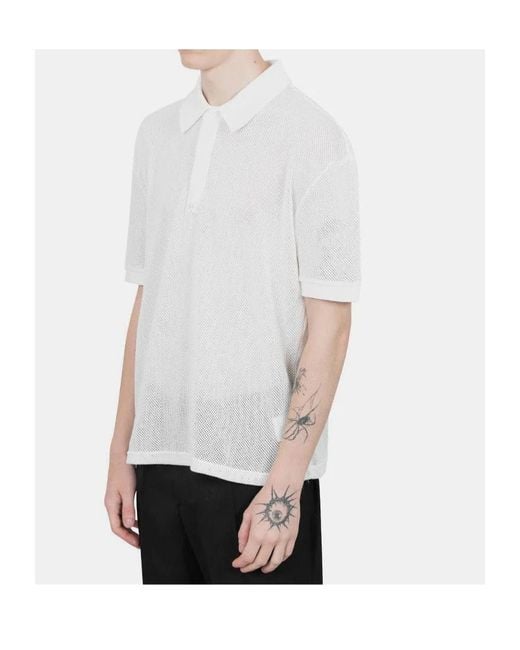 Courreges White Courrèges Logo Embroidered Polo Shirt for men