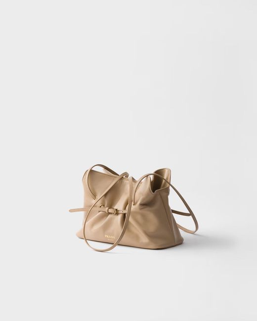 Prada Natural Small Dada Leather Tote Bag
