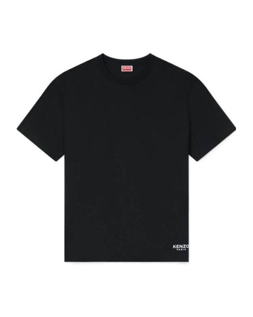 KENZO Black 'Boke Flower' Embroidered T-Shirt for men