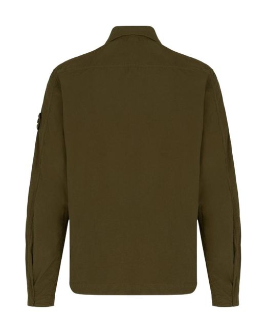 Stone Island Green Ghost Overshirt for men