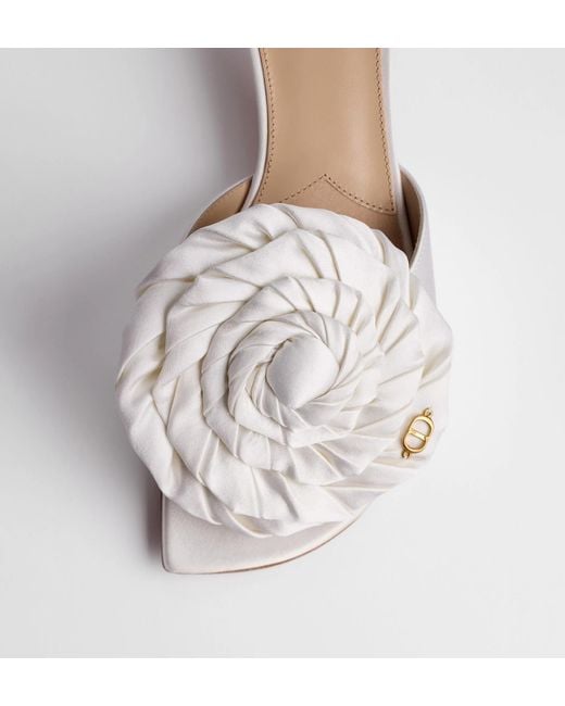 Dior White Aurore Heeled Sandal