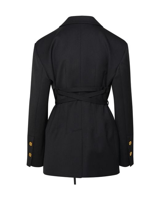 Patou Black Long-Sleeved Casual Jacket