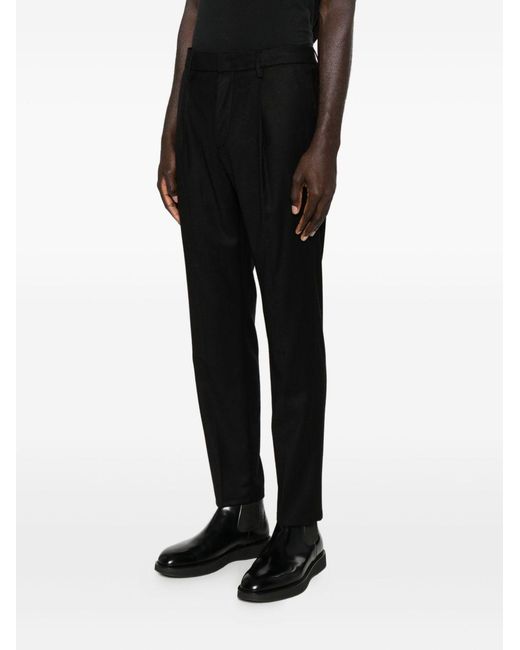 Dondup Black Casual Pants With Belt Loops for men