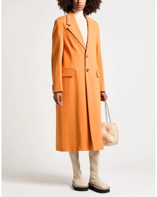 Marni Orange Single-Breasted Overcoat