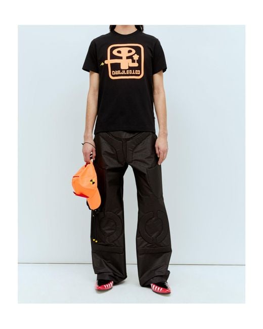 Walter Van Beirendonck Black Elastic Waistband Casual Pants for men