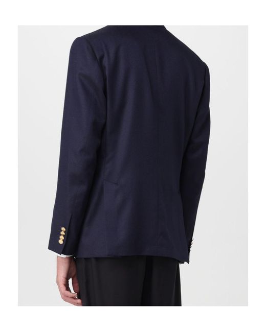 Lardini Blue Long-Sleeved Suit Jacket for men