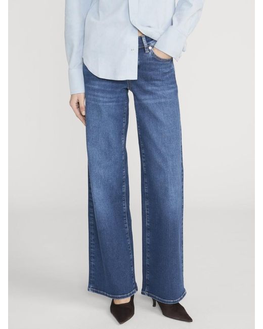 FRAME Blue Low Rise Le Slim Palazzo Jeans