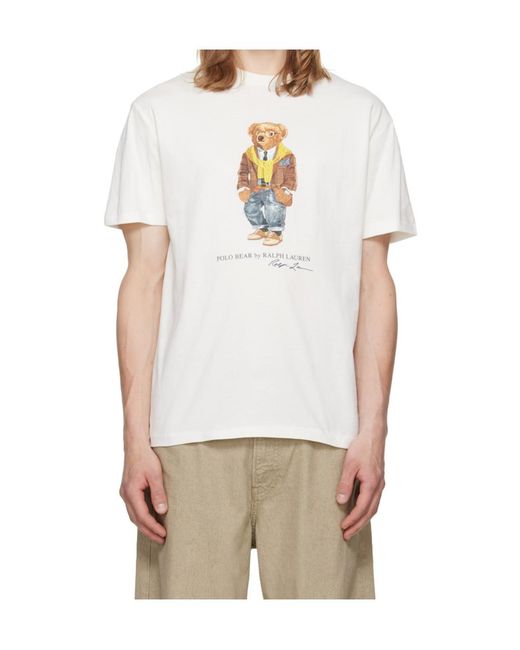 Polo Ralph Lauren White Crew Neck Short-Sleeved T-Shirt for men