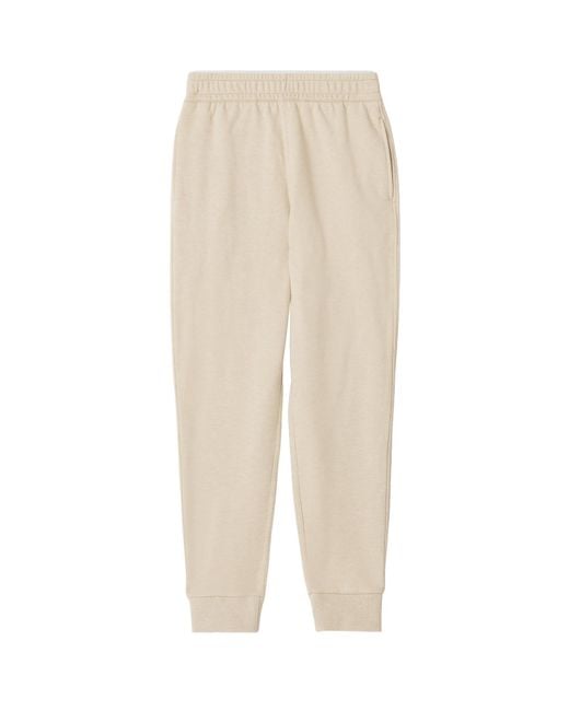 Burberry White Embroidered Logo Track Pants