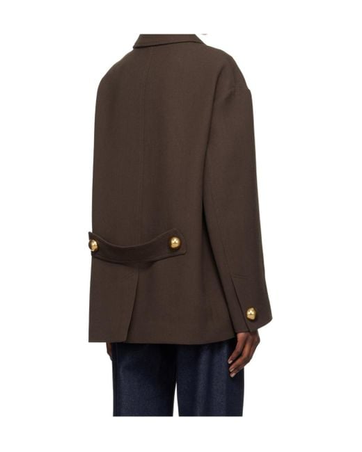 AMI Brown Ami Long Sleeved Straight Hem Jacket