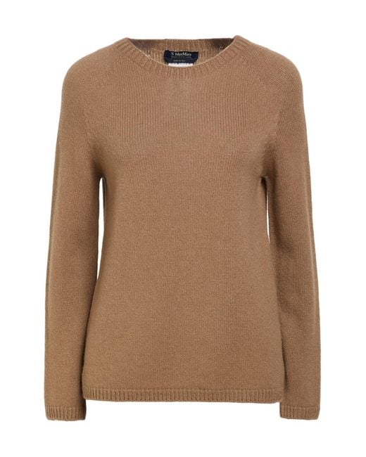 Max Mara Brown Simple Solid-Color Knitted Sweater