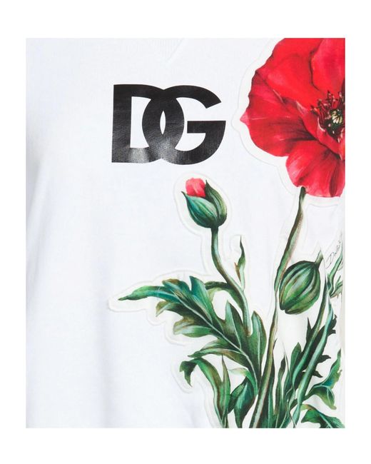 Dolce & Gabbana White Minimalist Solidcolor Sweatshirt