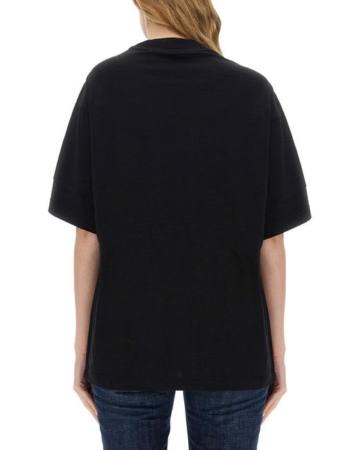 Palm Angels Black Graphic Printed Crewneck T-Shirt