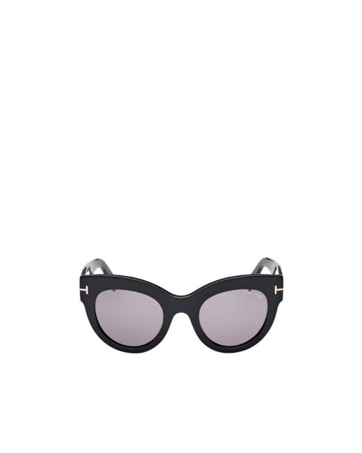 Tom Ford White Eyewear Cat-Eye Frame Sunglasses