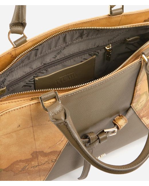Alviero Martini Natural Color-Blocked Shoulder Bag
