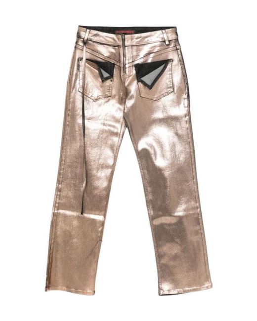 OTTOLINGER Natural Metallic-Panel Jeans