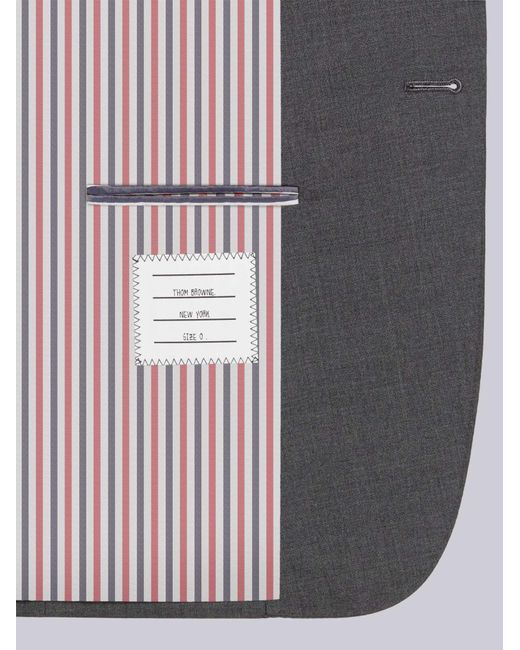Thom Browne Gray 4-Bar Single-Breasted Blazer for men