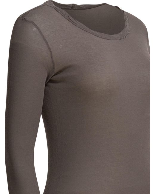 Rick Owens Brown Cotton Midi Dress