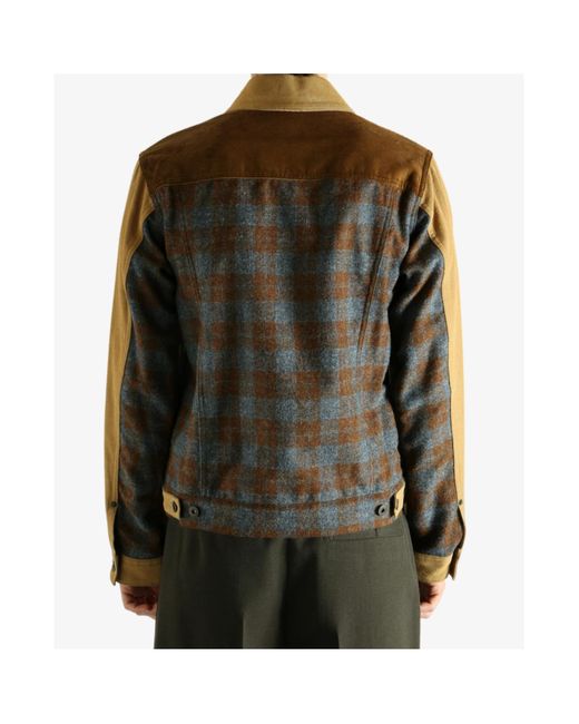 Junya Watanabe Yellow Panelled Trucker Jacket for men