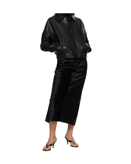 Nour Hammour Black Midi Skirt