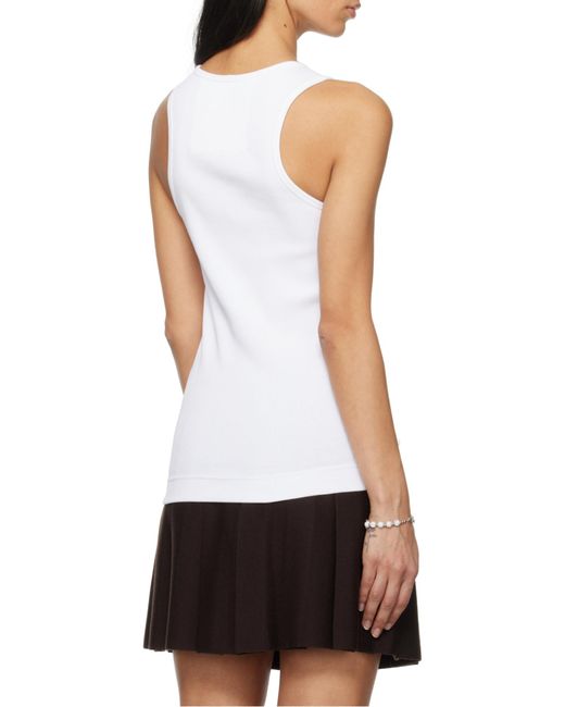 Givenchy White 4G Logo Plaque Sleeveless Tank Top