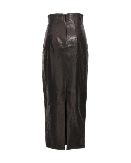 Khaite Black Loxley High-Waisted Skirt