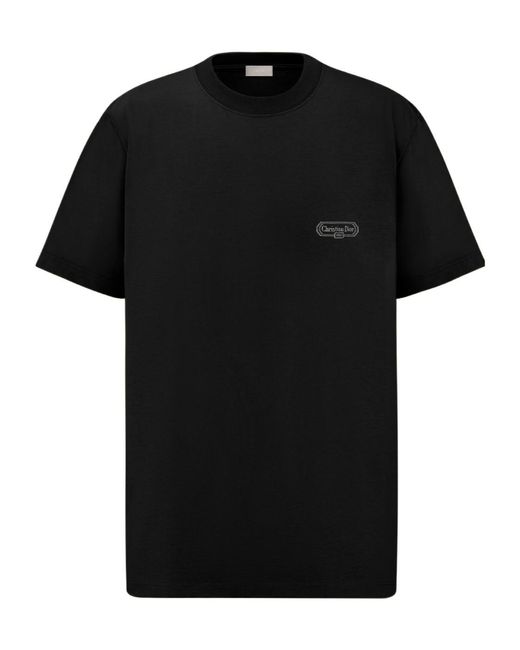 Dior Black Logo Patch T-Shirt for men