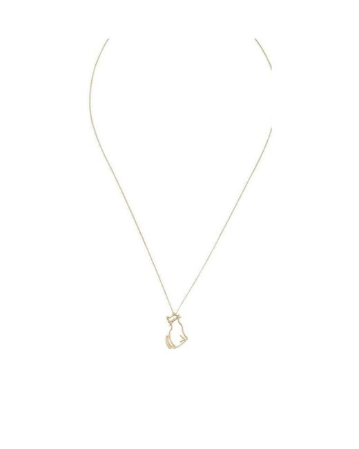 Aliita White Miau Cat-Pendant Necklace
