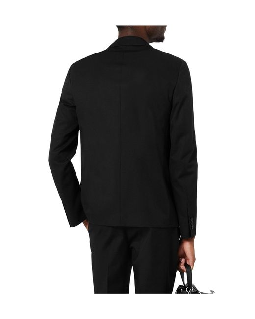 Off-White c/o Virgil Abloh Black Embroidered Wool Long Sleeve Blazer for men