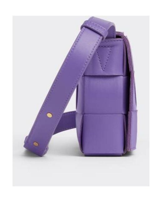 Bottega Veneta Purple Logo Woven Shoulder Bag