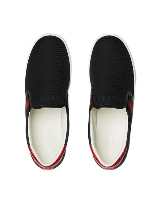 Gucci Black Ace Slip-On Sneaker, Fabric for men