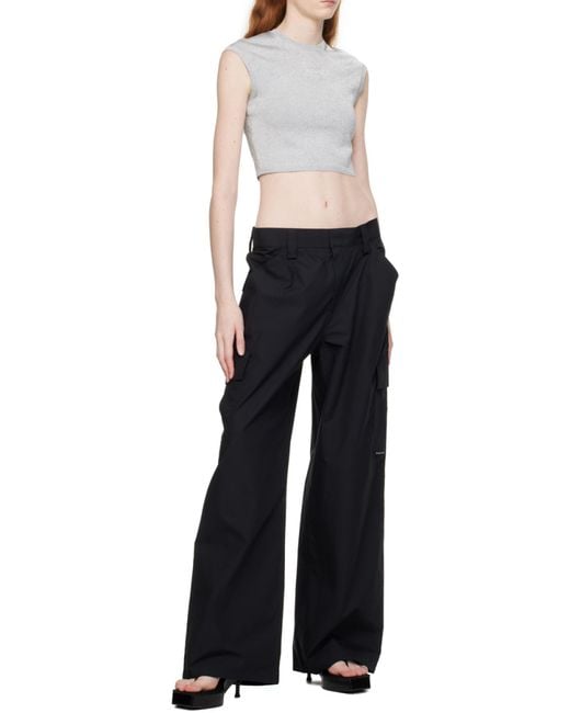 Alexander Wang Gray Sleeveless Crop Top