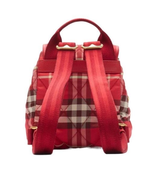 Burberry Red Mini Horseshoe Backpack