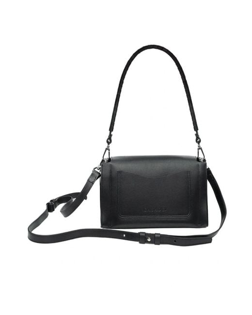 Casadei Black Logo Embossed Shoulder Bag