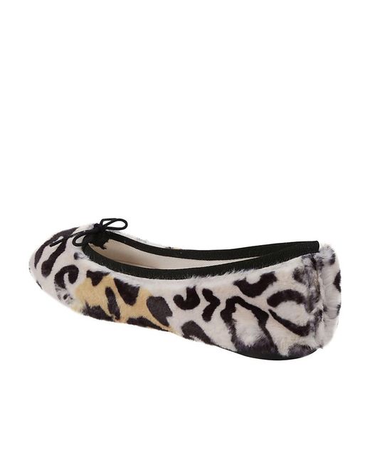 Repetto Brown Animal Print Ballet Flats
